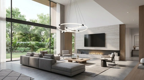 Lampa wisząca LED Ring 3 silicone w nowoczesnym salonie