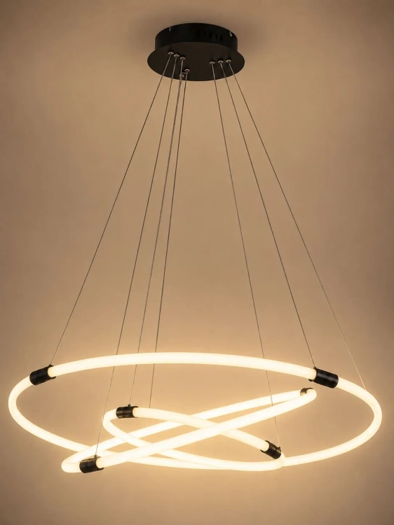 Lampa wisząca LED Ring 3 silicone włączona