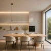 Liniowa lampa LED w jadalni