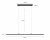 nowoczesna lampa wiszaca LED Prestige - wymiary