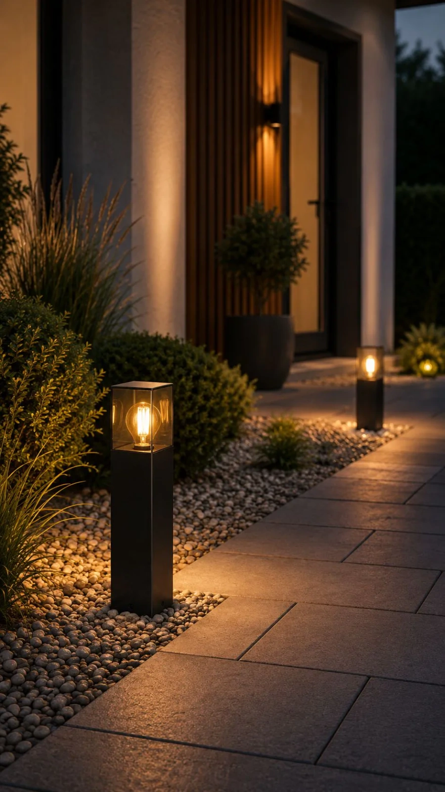Wolnostojąca lampa ogrodowa o wysokości 50 cm