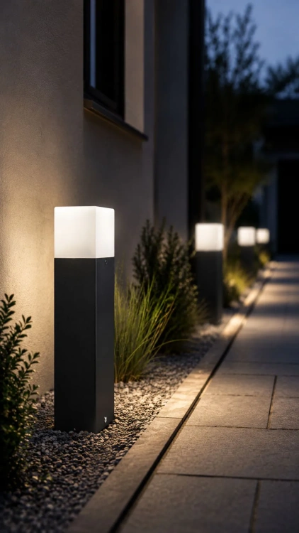 Zewnętrzna lampa wolnostojąca Cube 50 cm