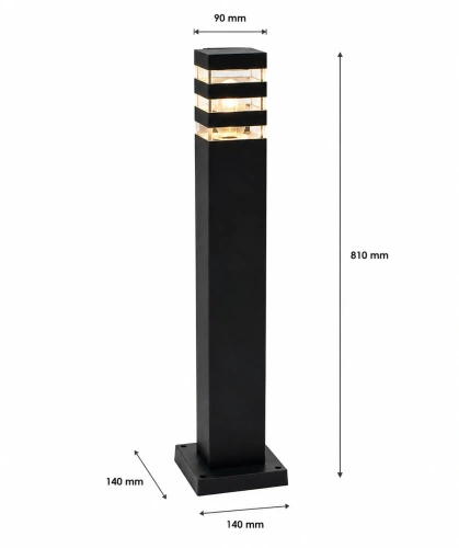 Lampa ogrodowa Teksas - zdjęcie produktu z wymiarami
