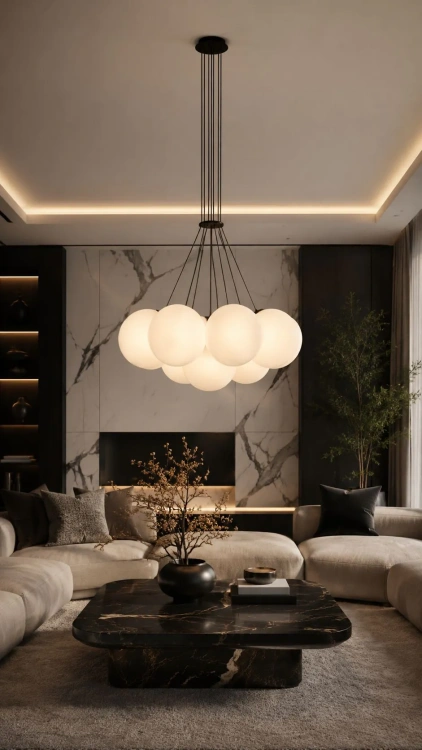Lampa Ben 7 w salonie