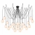 Lampa wisząca Pająk 24 z szklanymi kloszami