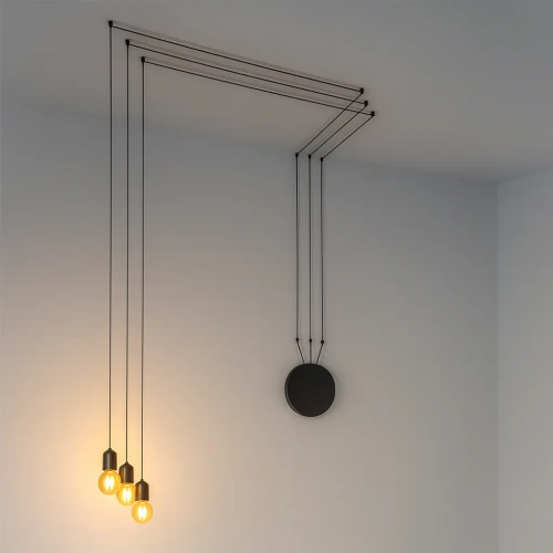 Lampa Edison Cable Wall black