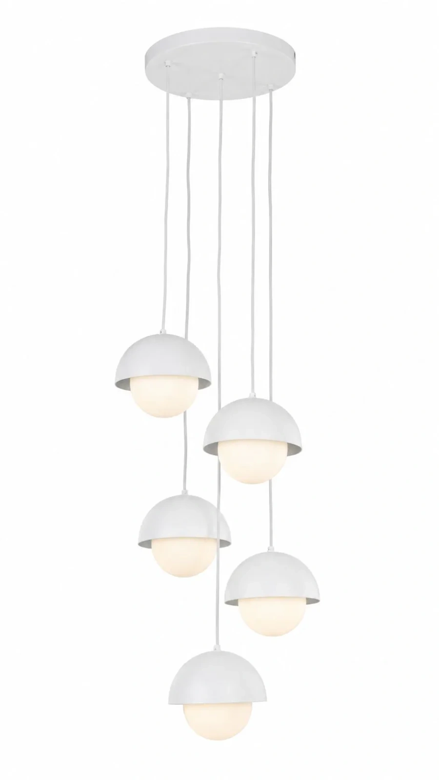 Biała lampa wisząca Modo 5