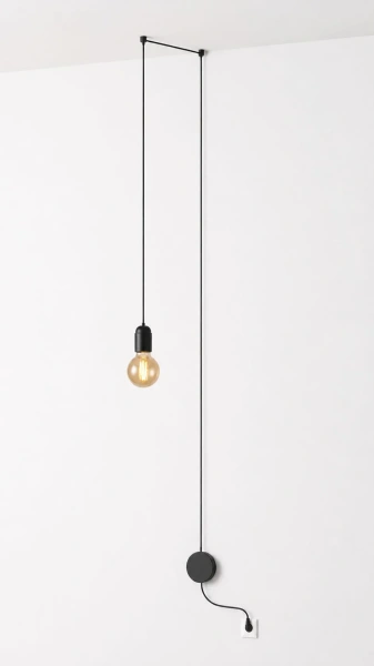 Lampa do loftu cable black