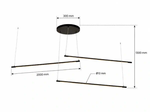 Lampa LED Velo wymiary