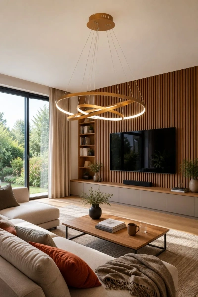 Lampa LED Rio Ring złota