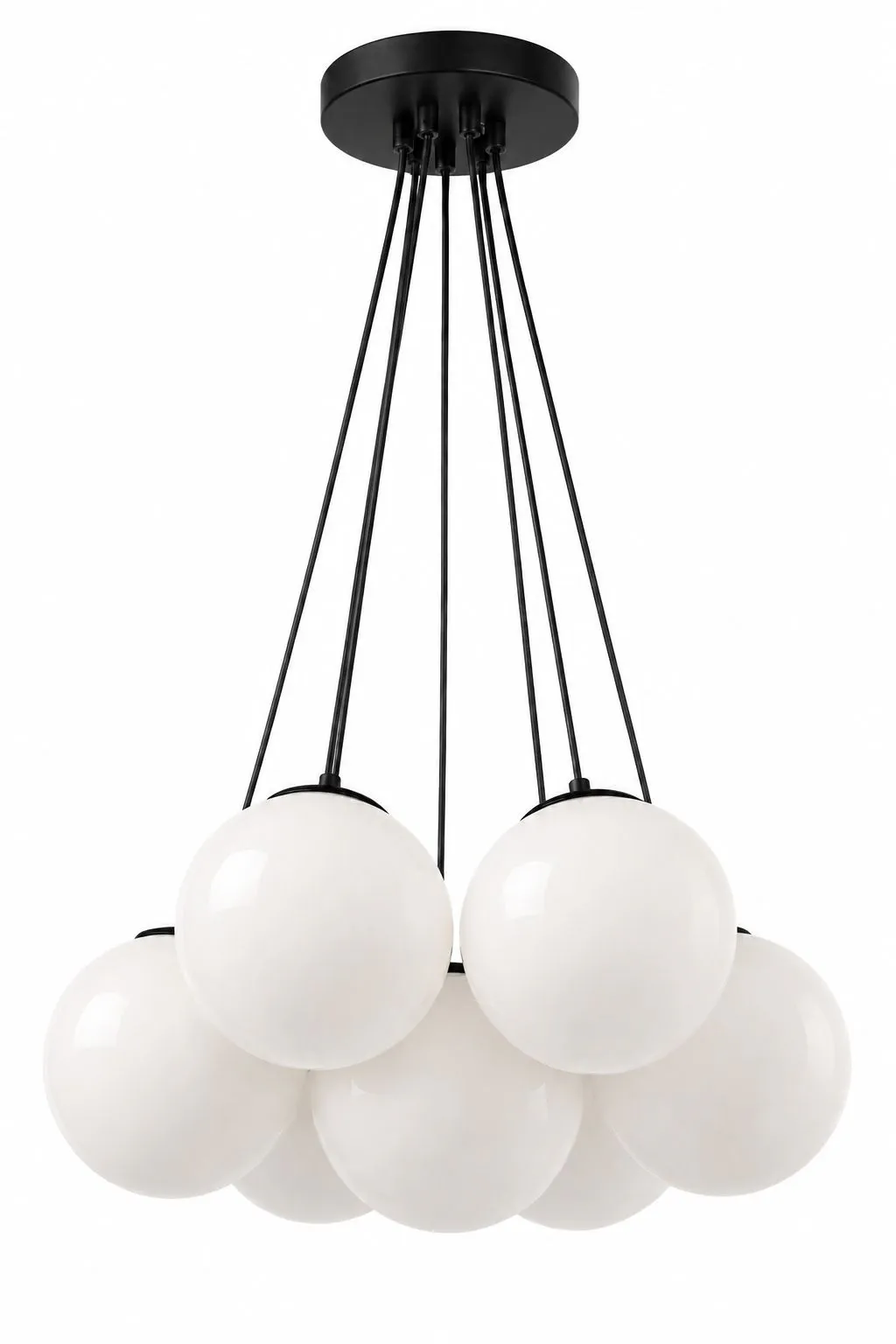 Lampa wisząca z siedmioma kulami 30 cm.