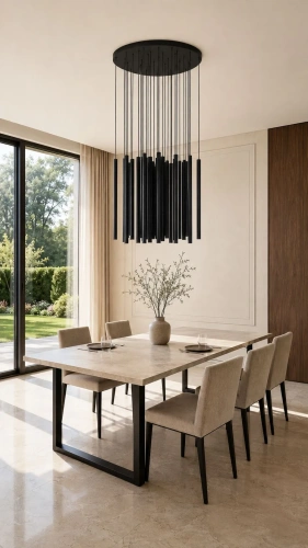 Lampa wisząca Massimo 30 czarna nad stołem