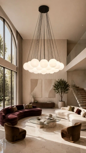 Duża lampa wisząca przy antresoli