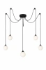 Minimalistyczna lampa pająk z 5 kulami
